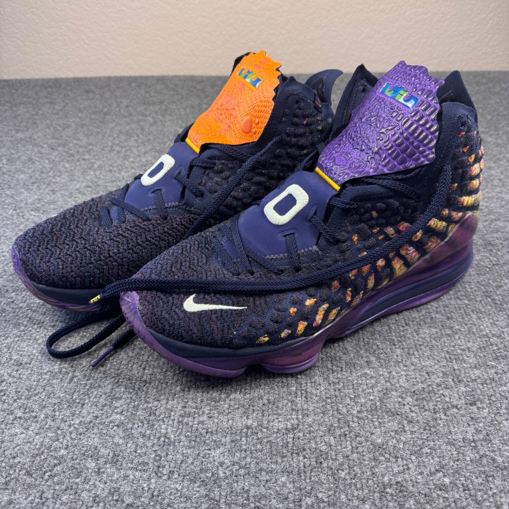 Nike LeBron 17 Monstars Space Jam Mens 14 Blue Multi-Color Excellent Basketball
